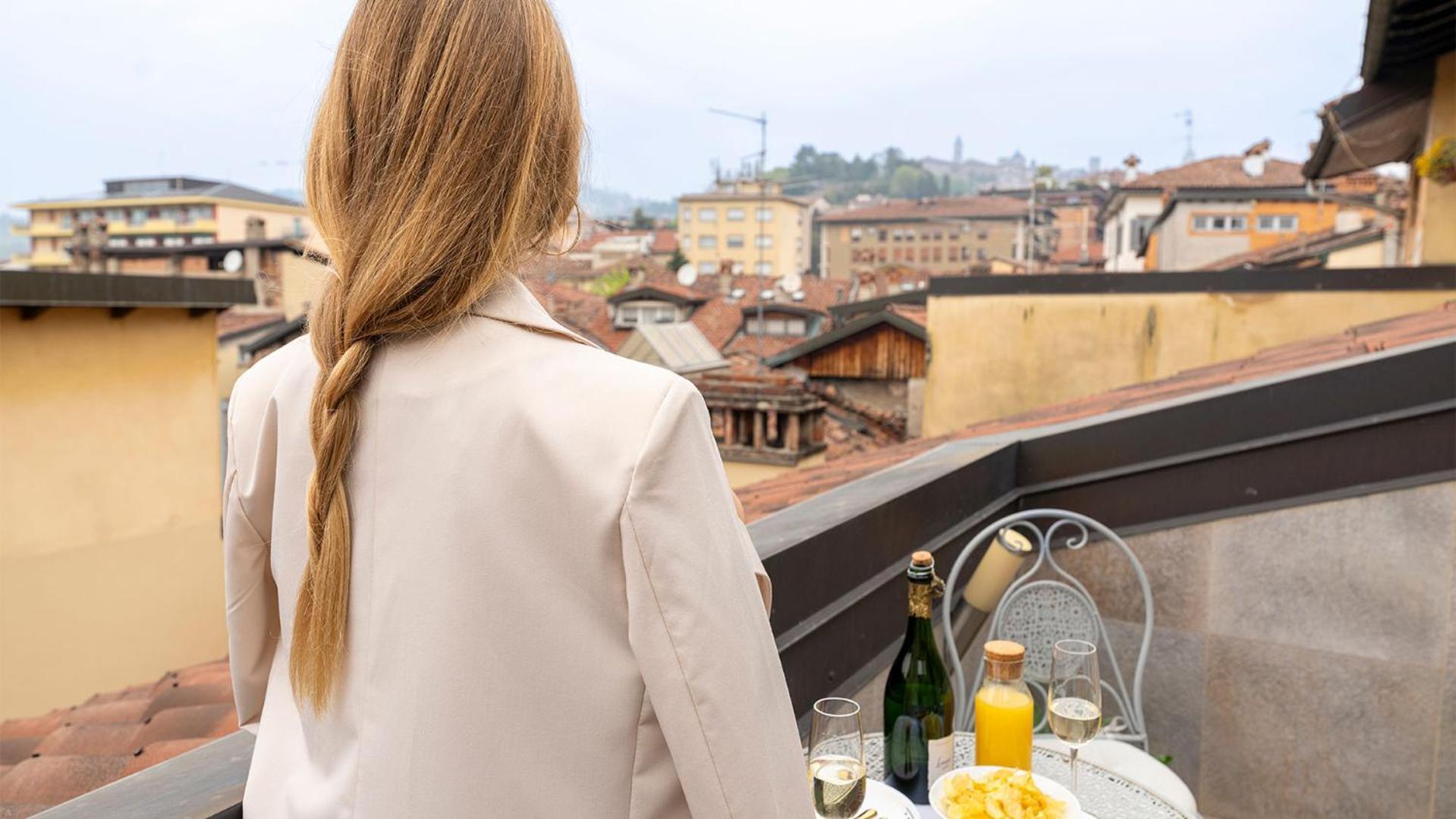 Magic Place Bergamo! Relax Apartment With Terrace In The Heart Of The City المظهر الخارجي الصورة
